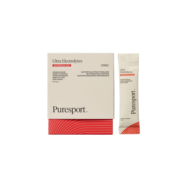 Puresport Ultra Electrolytes packaging on a white background