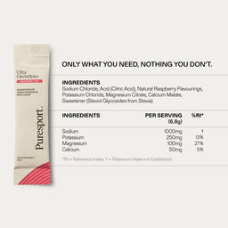 Puresport Ultra Electrolytes Raspberry Salt 15 Sachets
