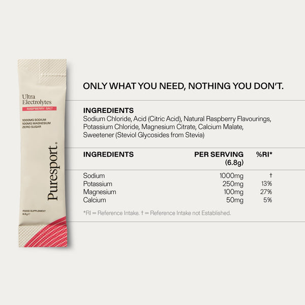 Puresport Ultra Electrolytes Raspberry Salt 15 Sachets