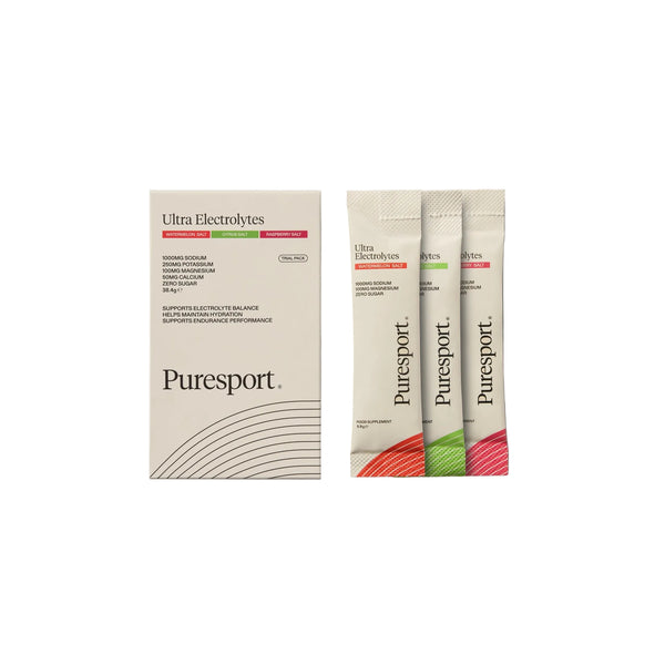 Puresport Ultra Electrolytes packaging on a white background