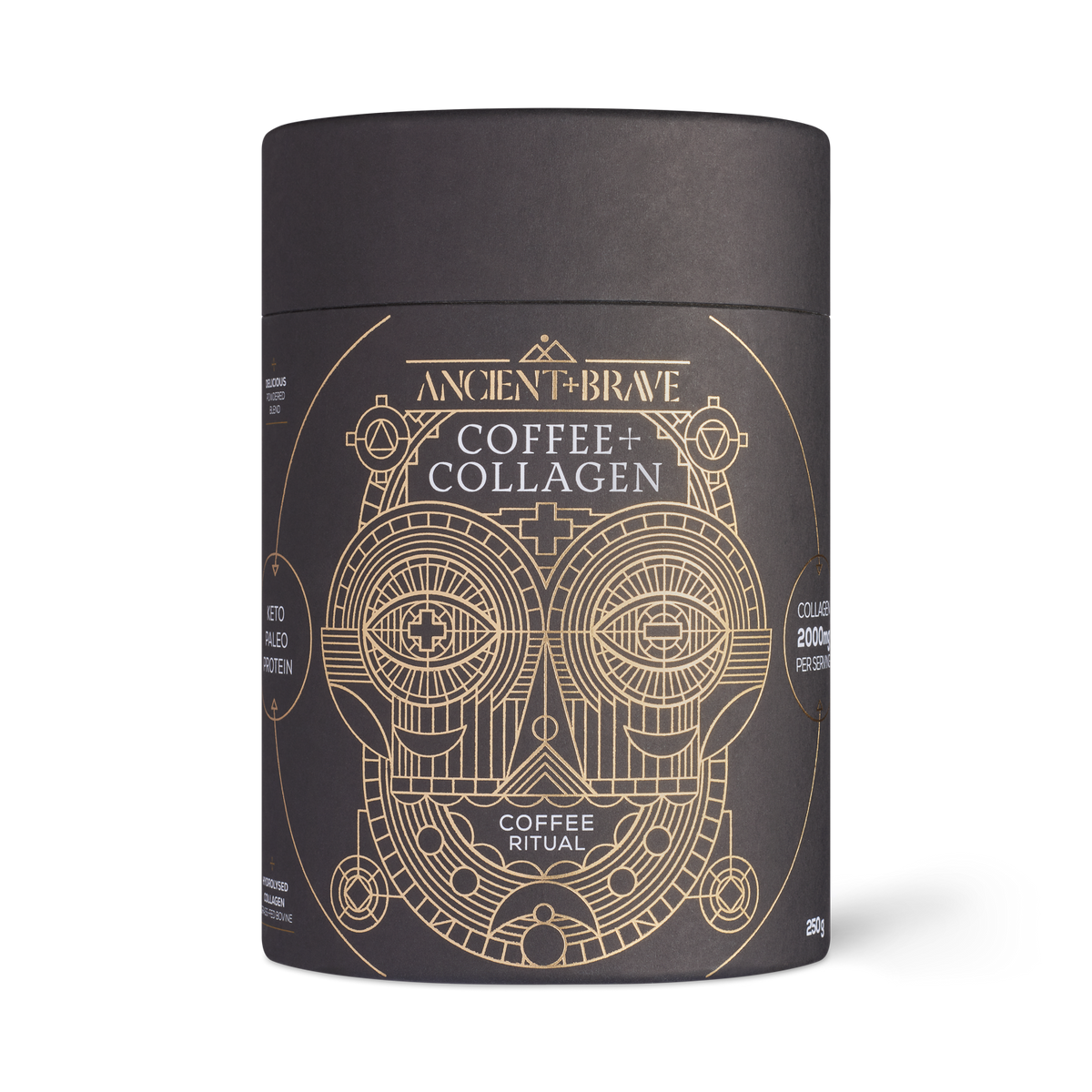 Ancient + Brave Coffee + Collagen Supplements Tub