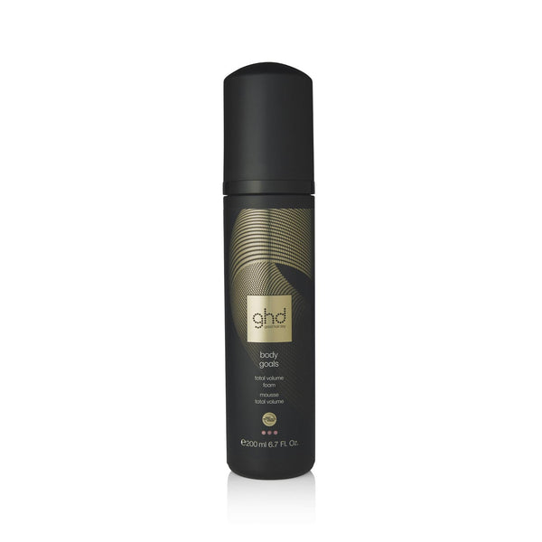 Black spray bottle with gold label on a white background