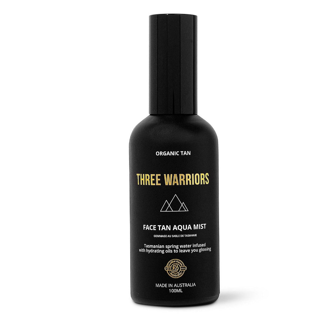 Three Warriors Face Tan Water