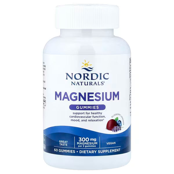 Nordic Naturals Magnesium Gummies, Blueberry Lavender 60 Gummies
