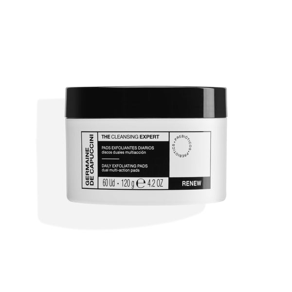 A white jar of Depraise De Capuccini Cleansing Expert with a black lid, shown on a white background with a soft shadow.