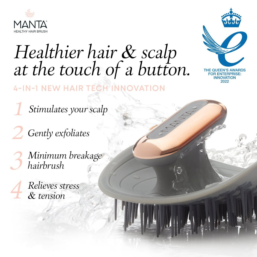 Manta Pulse Healthy Hair & Scalp Brush Grey Buy Online Today