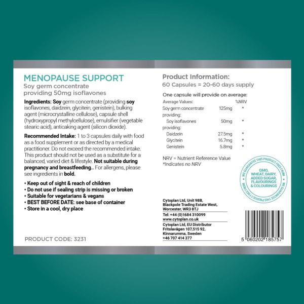 Cytoplan Menopause Support 60 Capsules