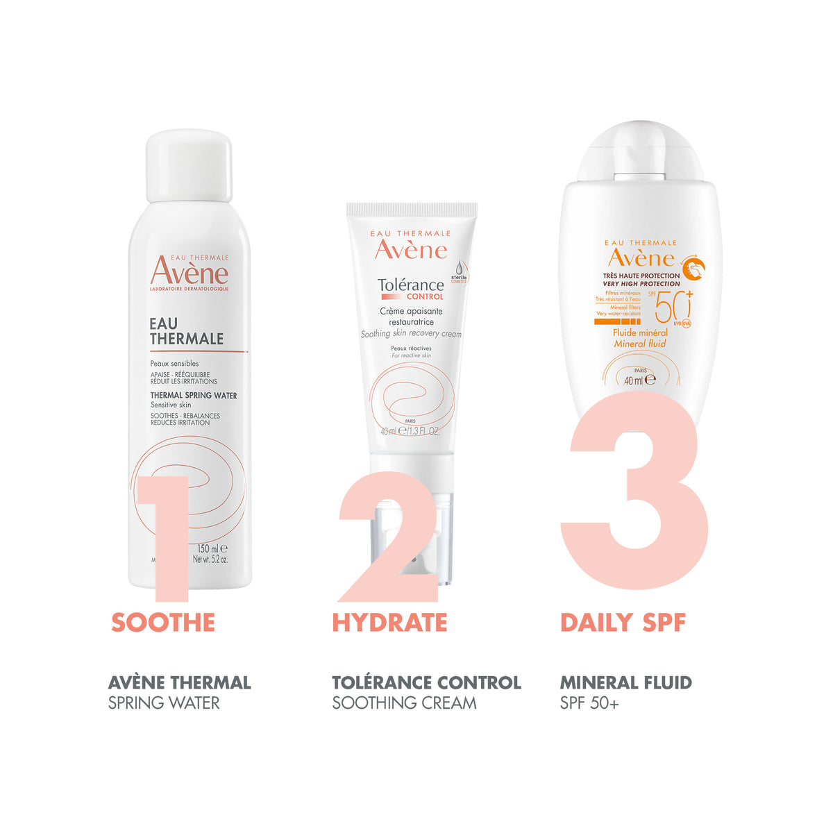 Avène Very High Protection Mineral Fluid SPF50+ Sun Cream for Intolerant Skin 40ml
