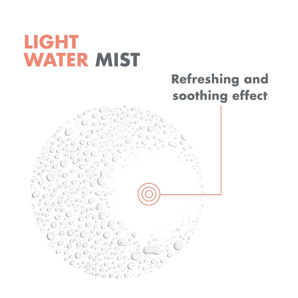 Lighter water mist, for refreshing and soothing effect