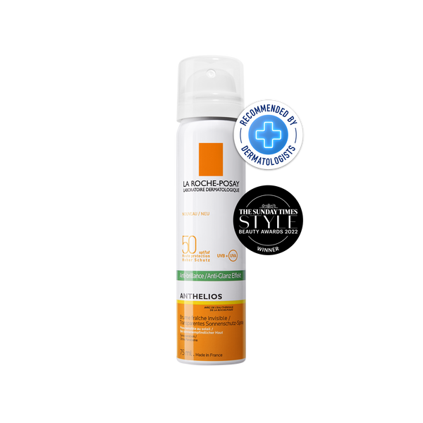 La RochePosay Anthelios AntiShine Face Mist SPF 50 Face the Future