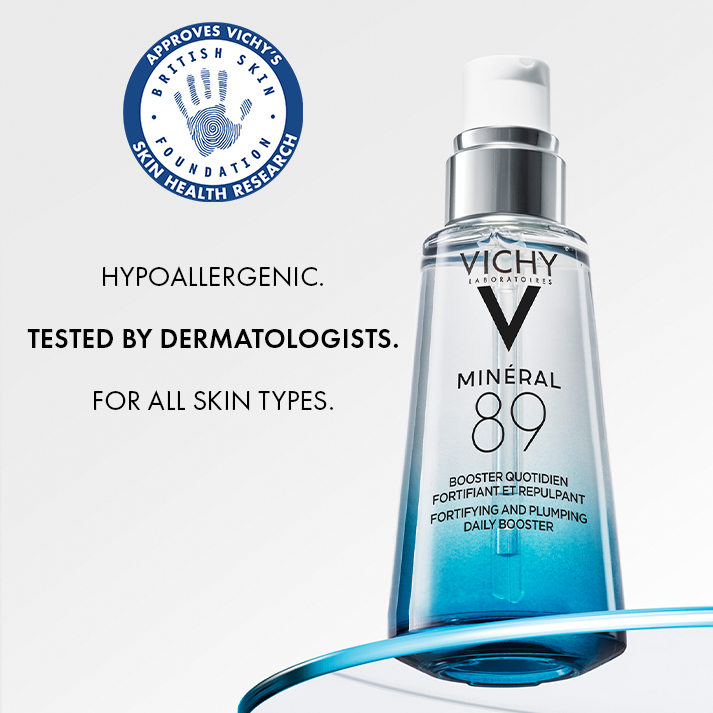 Vichy Minéral 89 Hyaluronic Acid Hydrating Booster - Hypoallergenic, For All Skin Types