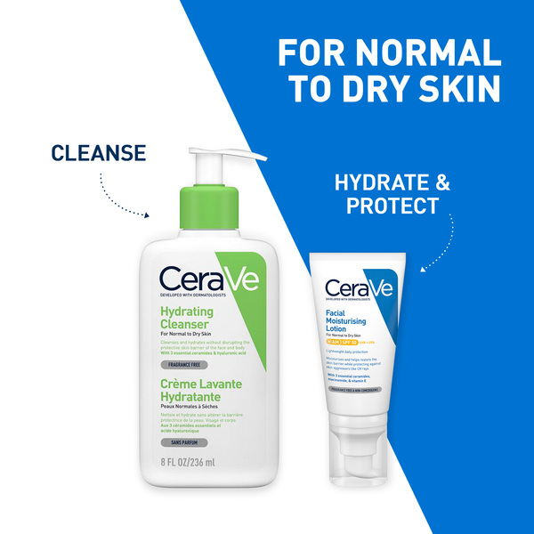 CeraVe AM Facial Moisturising Lotion SPF50 with Ceramides & Vitamin E for Normal to Dry Skin 52ml