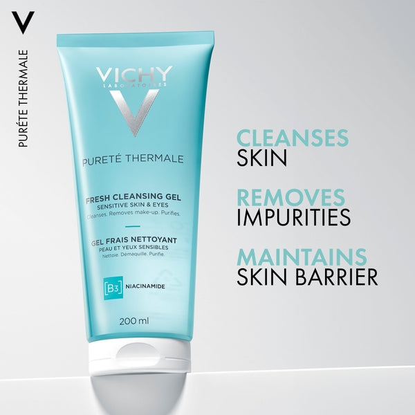 Vichy Pureté Thermale One Step Fresh Cleansing Gel for Sensitive Skin and Eyes 200ml