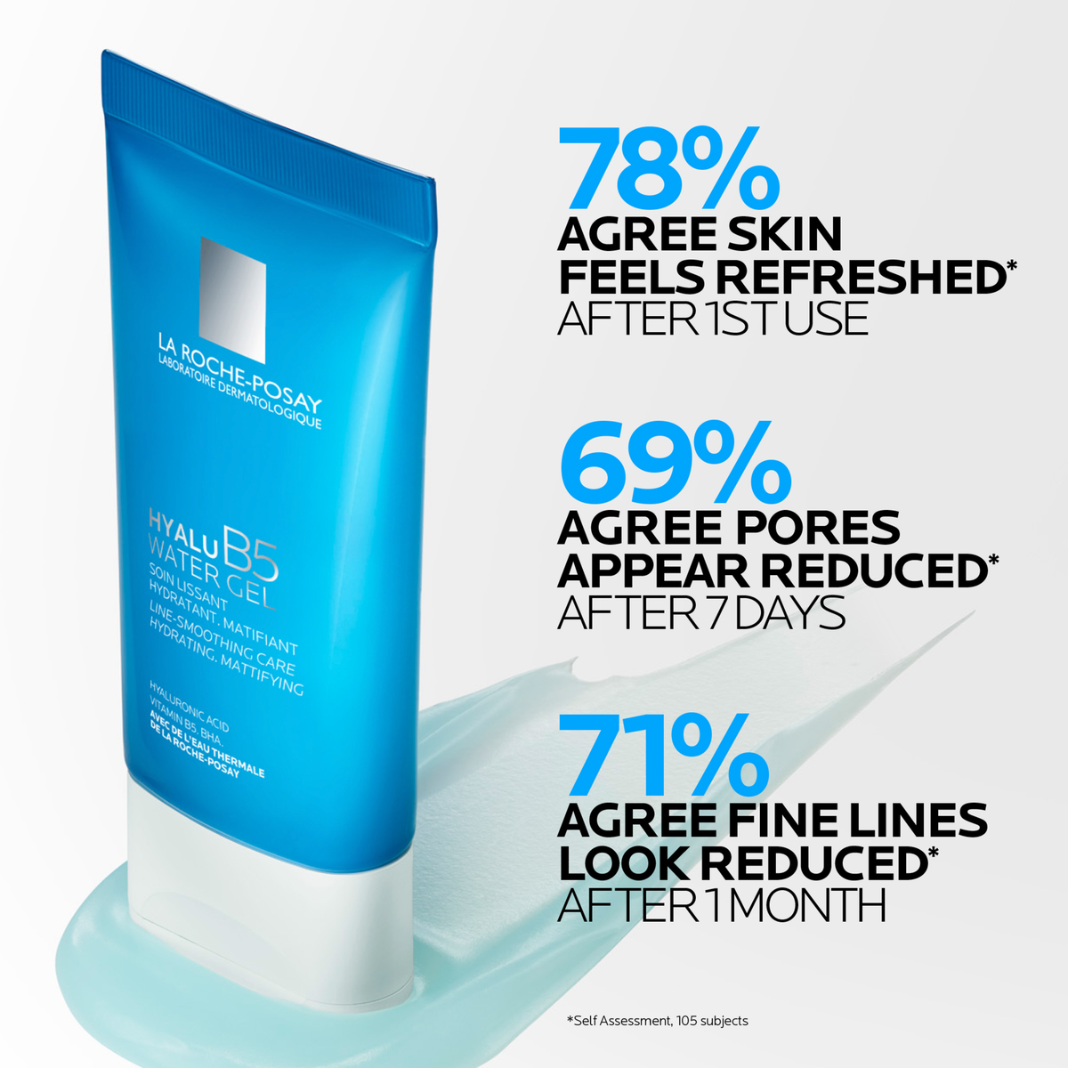 La Roche-Posay Hyalu B5 Instant Fresh Cooling Water-breaking Gel combining Hyaluronic Acid, Vitamin B5 and BHA 40ml