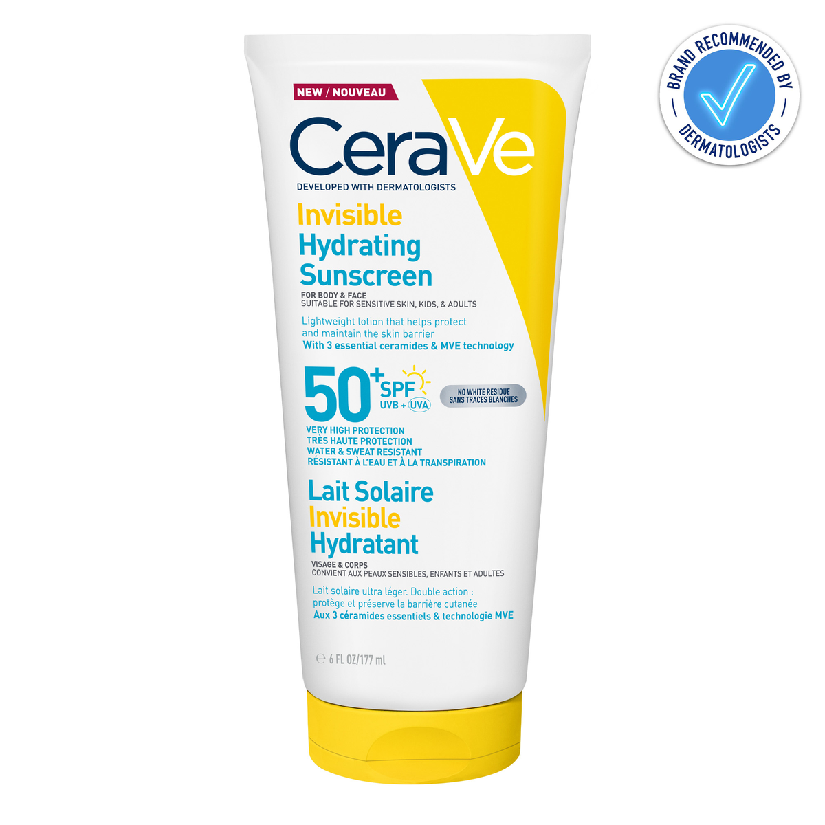 CeraVe Invisible Hydrating Sunscreen SPF50+ 177ml