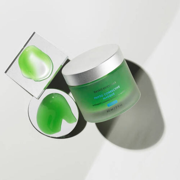 SkinCeuticals Phyto Corrective Masque tub with layers of texture next to it