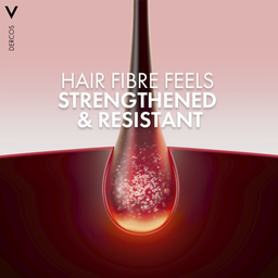 hair fibre feels strengthened and resistant