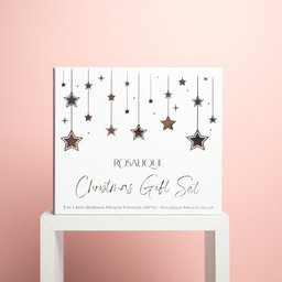 Rosalique Gift Set on a white stool