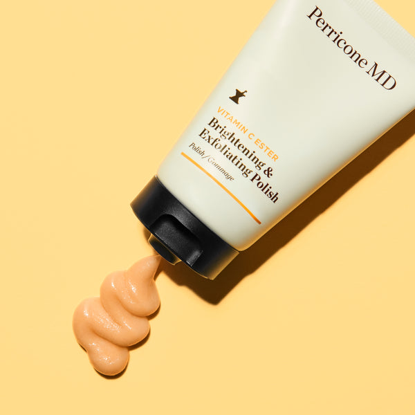 Perricone MD Vitamin C Ester Brightening & Exfoliating Polish texture being squeezed from the tube