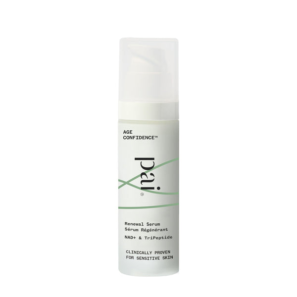 Skincare serum bottle labeled 'pai' on a white background