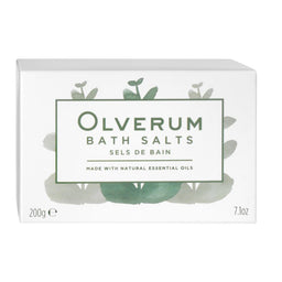 Olverum Bath Salts packaging 
