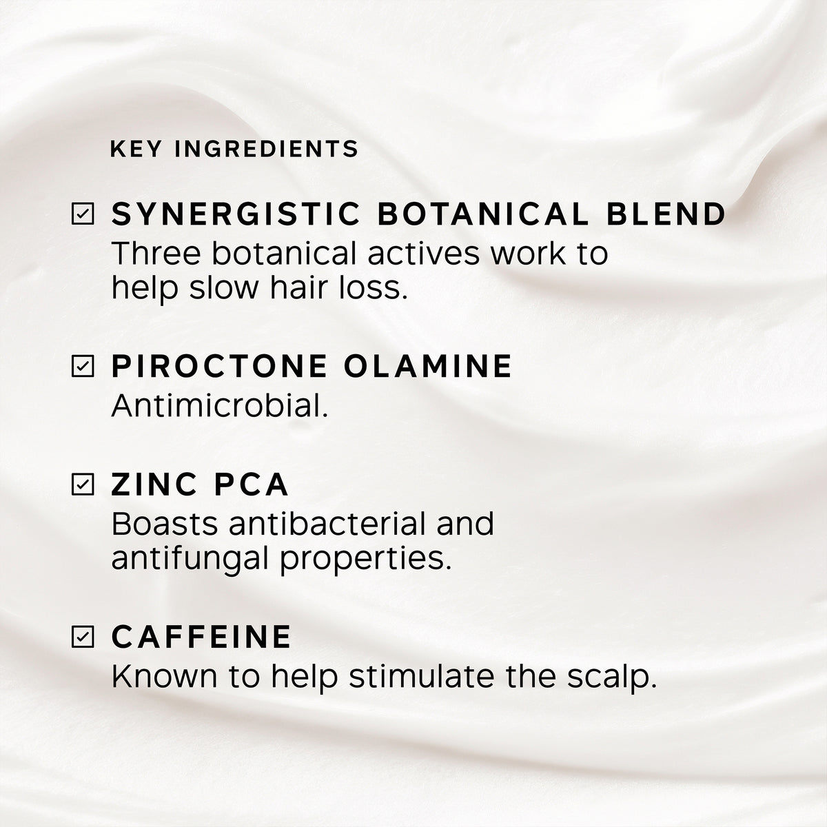 List of key ingredients with a soft, neutral background