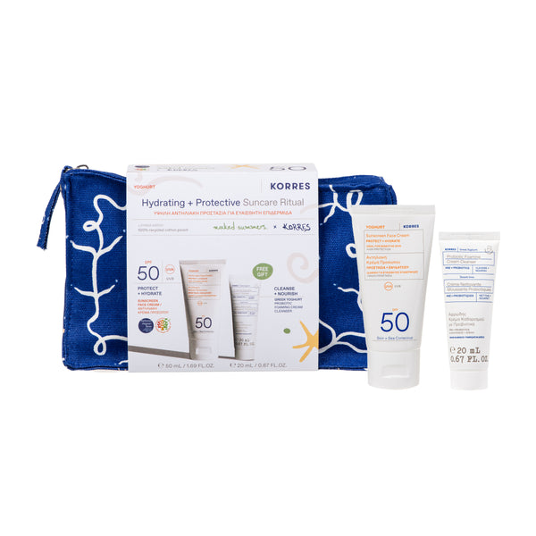 KORRES Naked Summers x Korres Yoghurt Sunscreen SPF 50 50ml & Greek Yoghurt Probiotic Cleanser 20ml