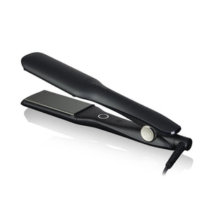 Black hair straightener on a white background