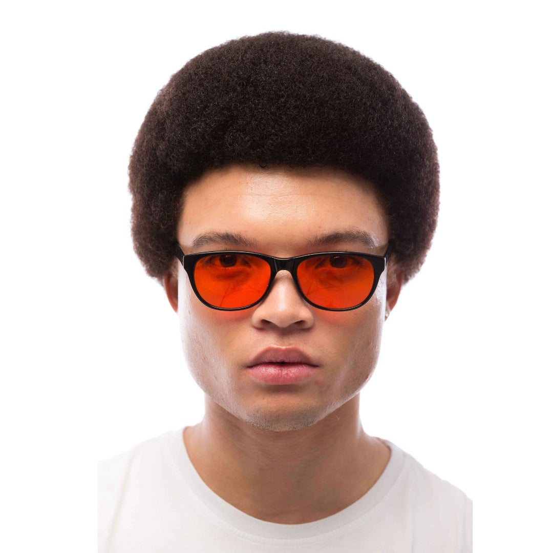 Man Wearing Morris Blue Light Blocking Glasses