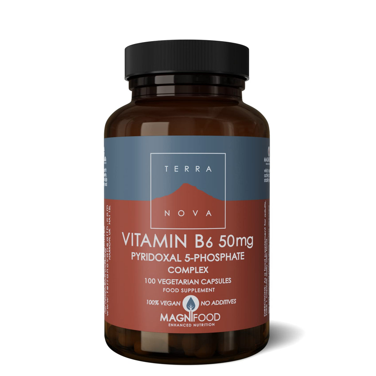 Terranova Vitamin B6 (P5-P) 50mg Complex 100 Capsules