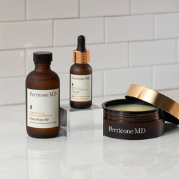 a range of perricone MD products on a counter top