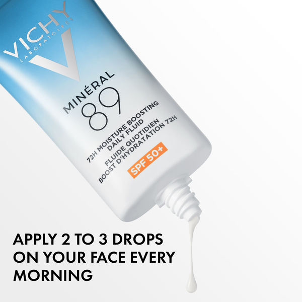 Vichy Mineral 89 72H Moisture Boosting Daily Fluid SPF50+, Hyaluronic Acid 50ml