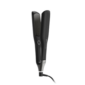 Black hair straightener on a white background