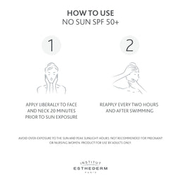 Institut Esthederm No Sun 100% mineral filters SPF50+ sun cream 50ml