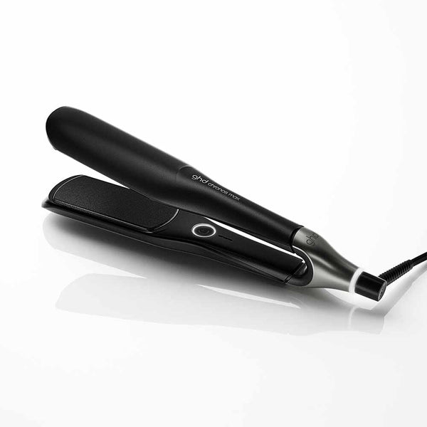 Black hair straightener on a white background
