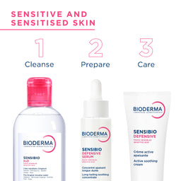 Bioderma skincare products for sensitive skin on a white background