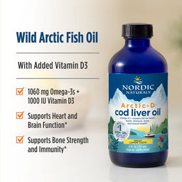 Nordic Naturals Arctic-D Cod Liver Oil, Lemon 237ml