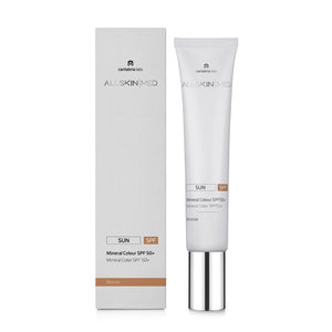 ALLSKIN MED SUN Mineral Colour SPF50+ image with white box and tube