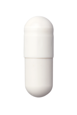 White cylindrical object on a white background