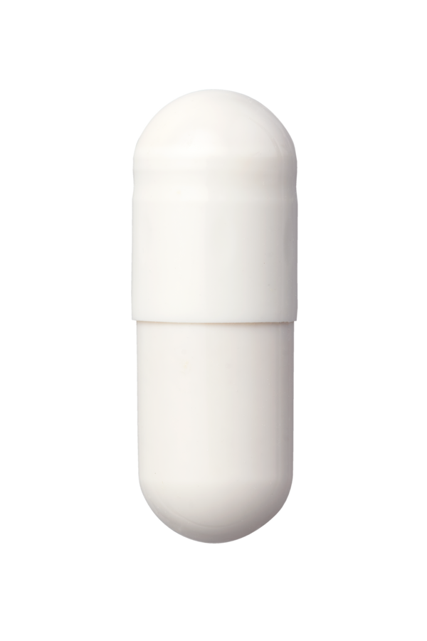 White cylindrical object on a white background