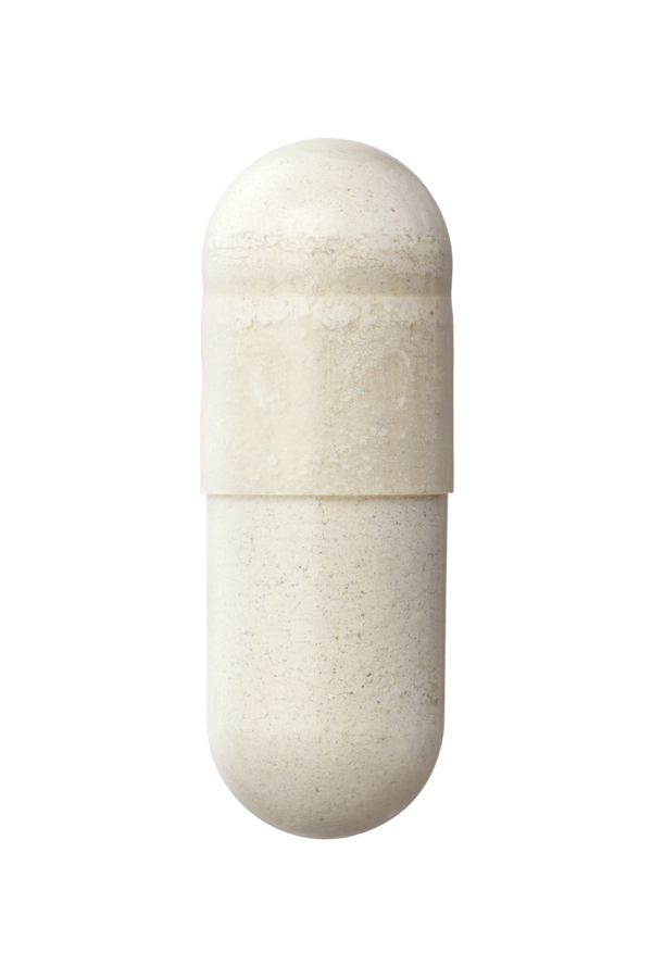 White cylindrical container on a white background