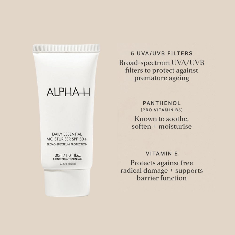 Alpha-H Daily Essential Moisturiser SPF 50+ 30ml