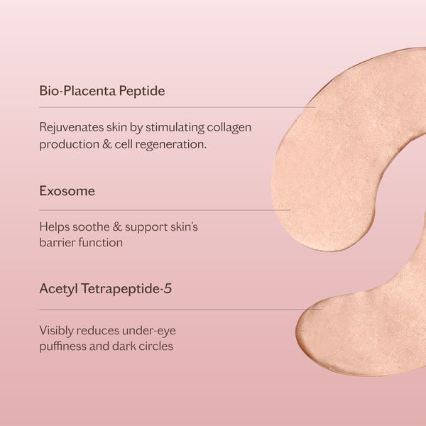 MZ SKIN Bio-Placenta Peptide Illuminating Hydrogel Eye Mask Sachet (5 Pack)