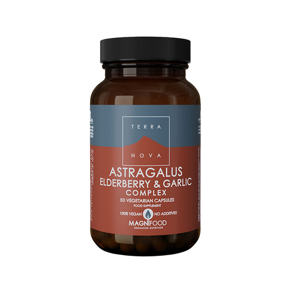 Terranova Astragalus, Elderberry & Garlic Complex 50 Capsules