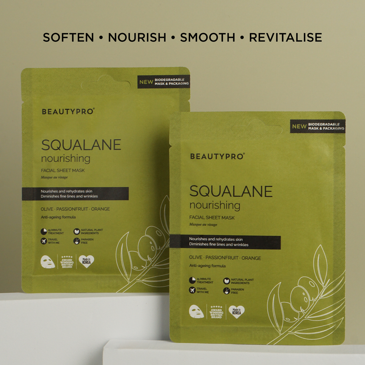 BEAUTYPRO Squalane Nourishing Face Sheet Mask