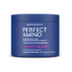 Blue container of BodyHealth Perfect Amino with 'Mixed Berry' flavor on a white background