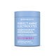 A light blue plastic tub of BodyHealth Perfect Amino Electrolytes in Mixed Berry flavor, shown on a clean white background.