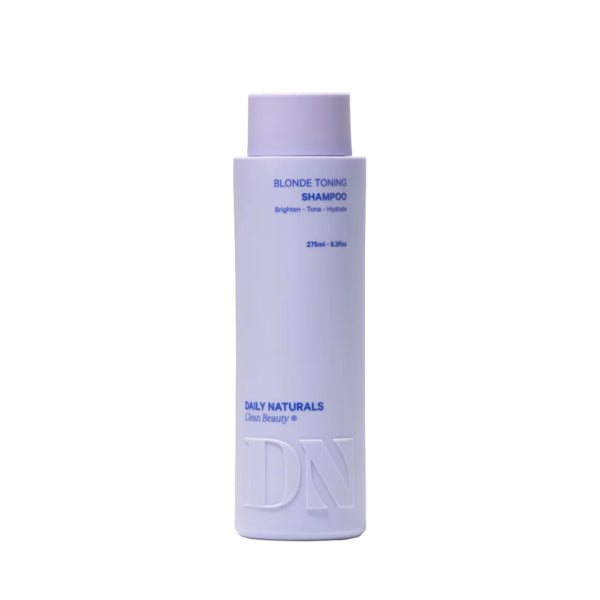 Purple bottle of Blonde Toning Conditioner by Daily Naturals on a white background
