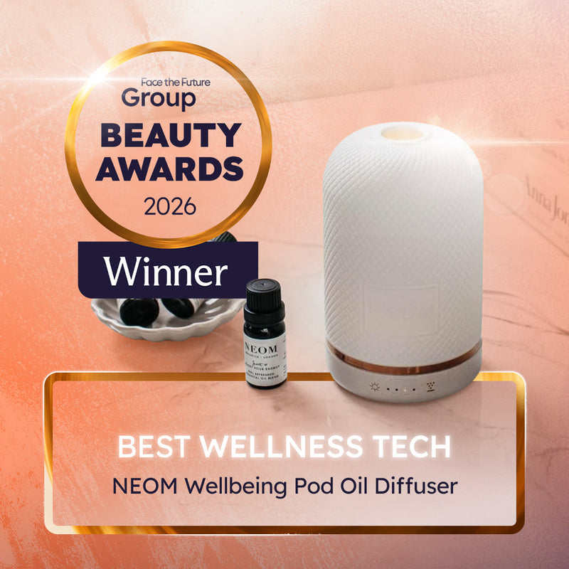 NEOM Wellbeing pod oil diffuser winner of best wellness tech, Face the Future Beauty Awards 2026 