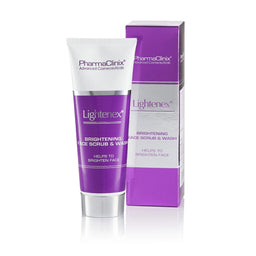PharmaClinix Brightening Lightenex Face Scrub & Wash and packaging 